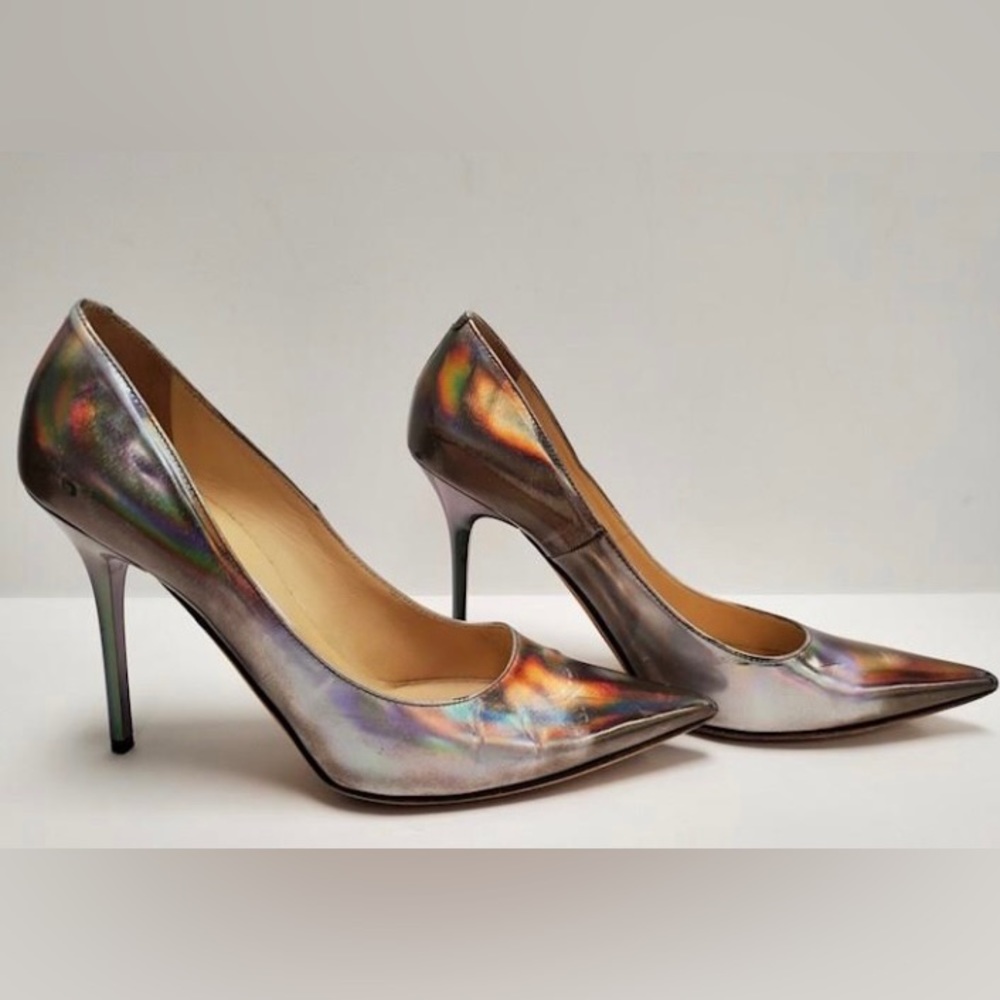 Jimmy cho metallic leather pump